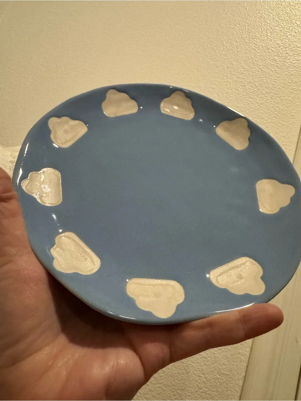 Anthropologie Vida Icon Cloud ceramic dessert plate